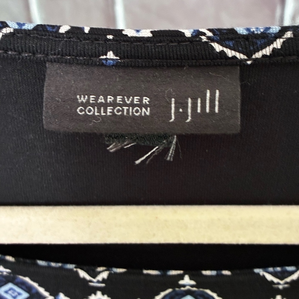 J.Jill Wearever Collection Tunic Dress• Black & Blue Geometric Print • Size XXL - Picture 2 of 5